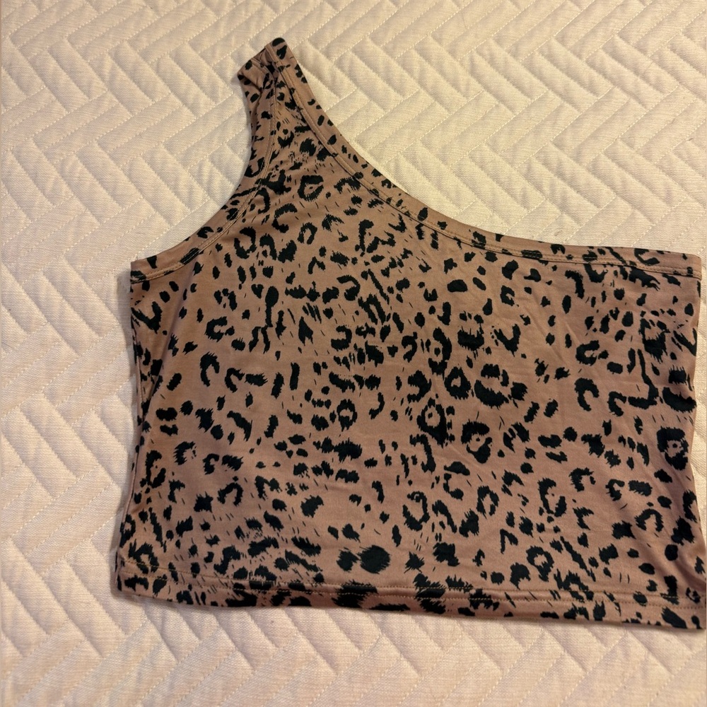 SHEIN one shoulder crop tank